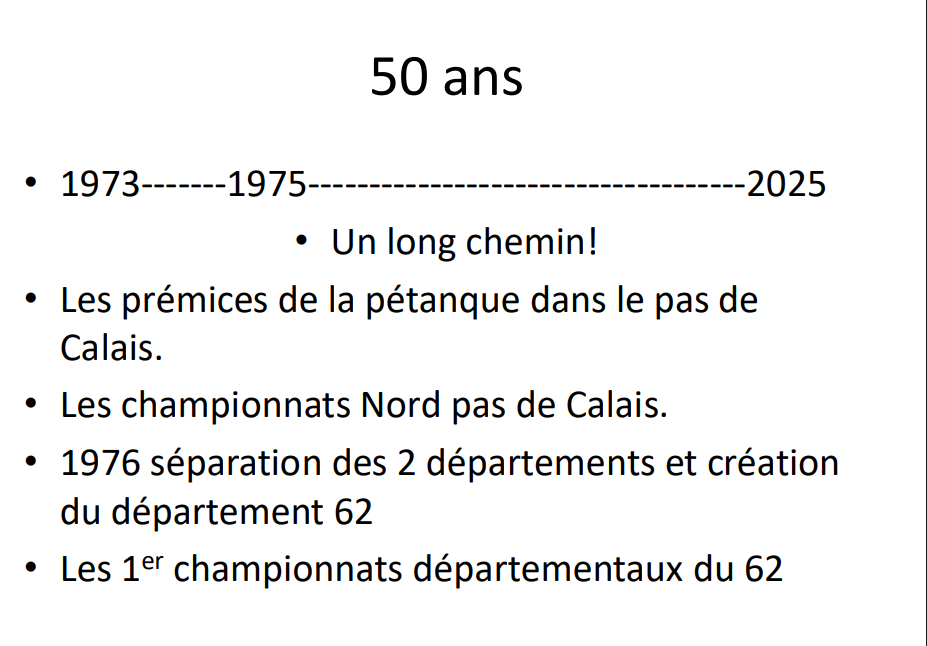 Présentation 50 ANS AS MARCK