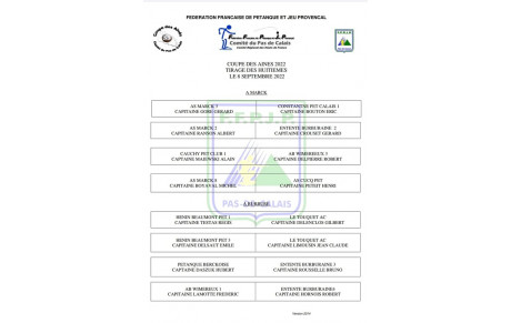 1/8ème Coupe des aînés 2022